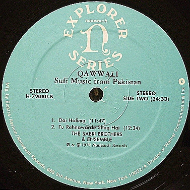 The Sabri Brothers : Qawwali - Sufi Music From Pakistan (LP, Album)