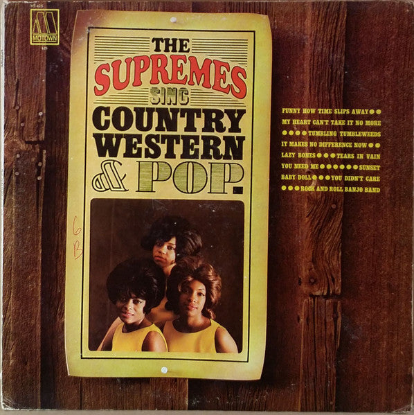 The Supremes : Sing Country Western & Pop (LP, Album, Mono, Roc)