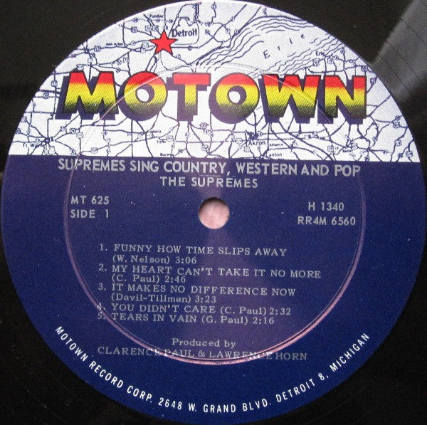 The Supremes : Sing Country Western & Pop (LP, Album, Mono, Roc)
