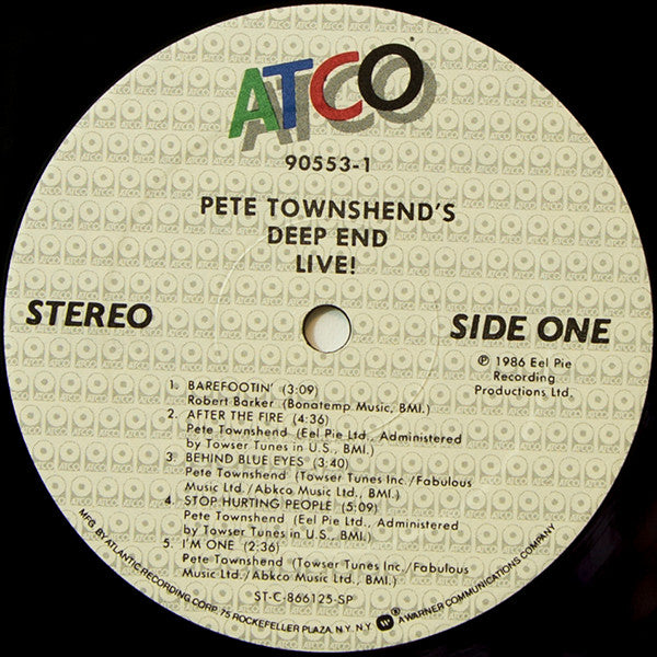 Pete Townshend’s Deep End : Live! (LP, Album, SP )