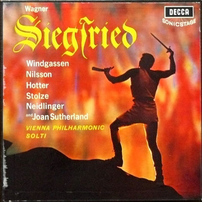Richard Wagner, Wolfgang Windgassen, Birgit Nilsson, Hans Hotter, Gerhard Stolze, Gustav Neidlinger, Joan Sutherland, Wiener Philharmoniker, Georg Solti : Siegfried (Box + 5xLP, Mono)