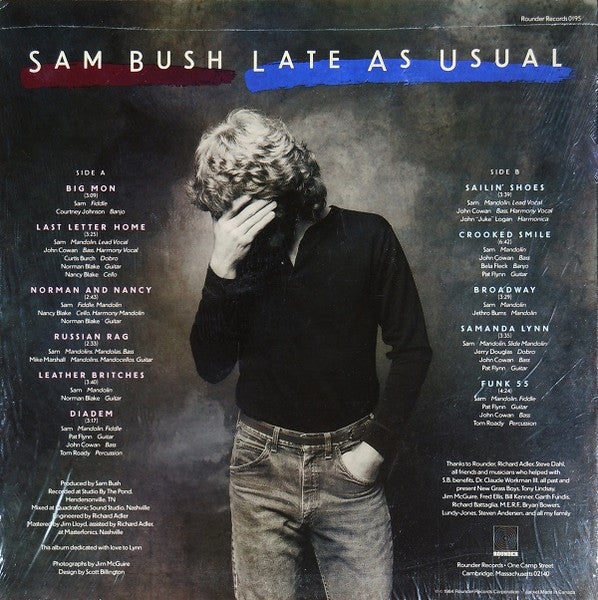 Sam Bush : Late As Usual (LP, Album)