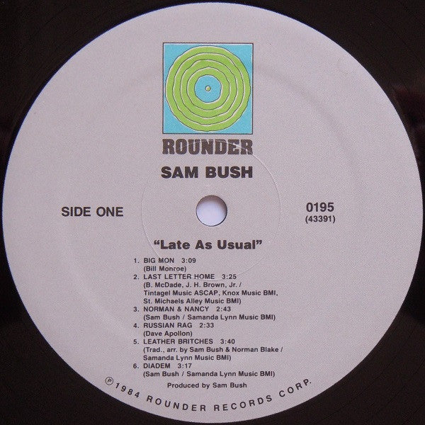 Sam Bush : Late As Usual (LP, Album)