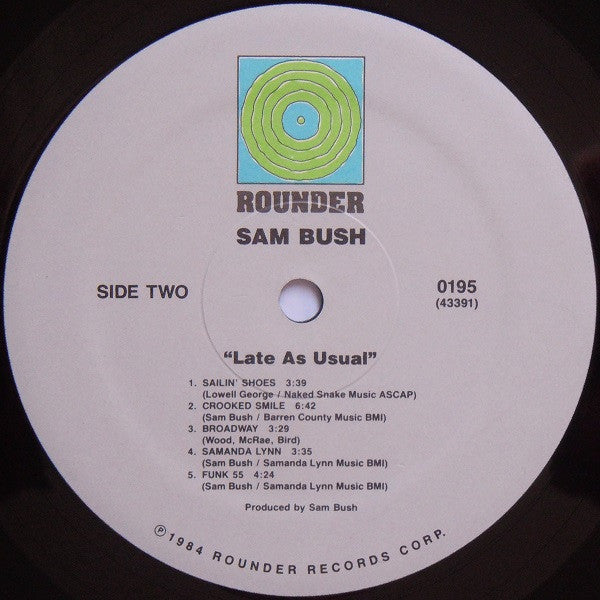 Sam Bush : Late As Usual (LP, Album)