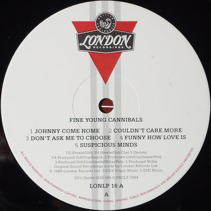 Fine Young Cannibals : Fine Young Cannibals (LP, Album, EMI)