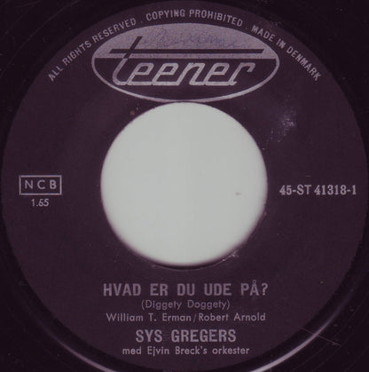 Sys Gregers : Hvad Er Du Ude På? / Lille Dumme Nar... (7", Single, Pur)