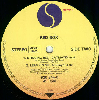 Red Box : Lean On Me (12", Single)