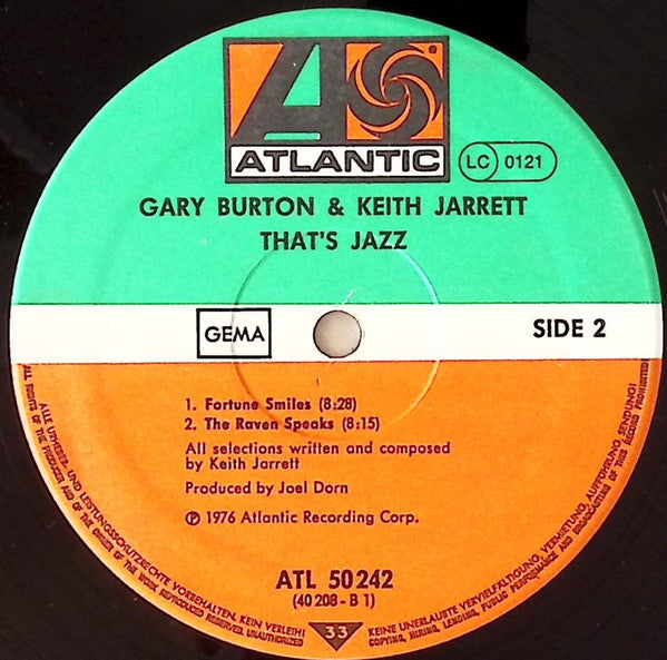 Gary Burton & Keith Jarrett : Gary Burton & Keith Jarrett (LP, Album, RE, Gat)