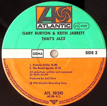 Gary Burton & Keith Jarrett : Gary Burton & Keith Jarrett (LP, Album, RE, Gat)