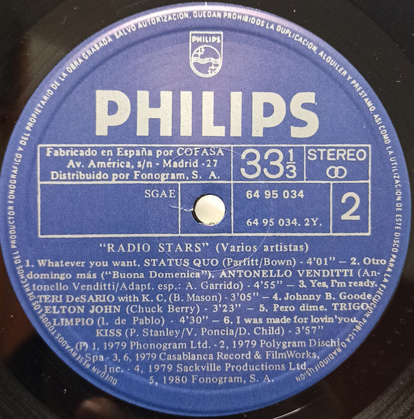 Various : Radio Stars (LP, Comp)