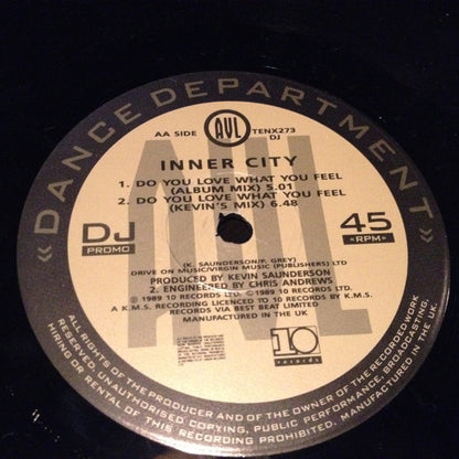 Inner City : Do You Love What You Feel (12", Promo)