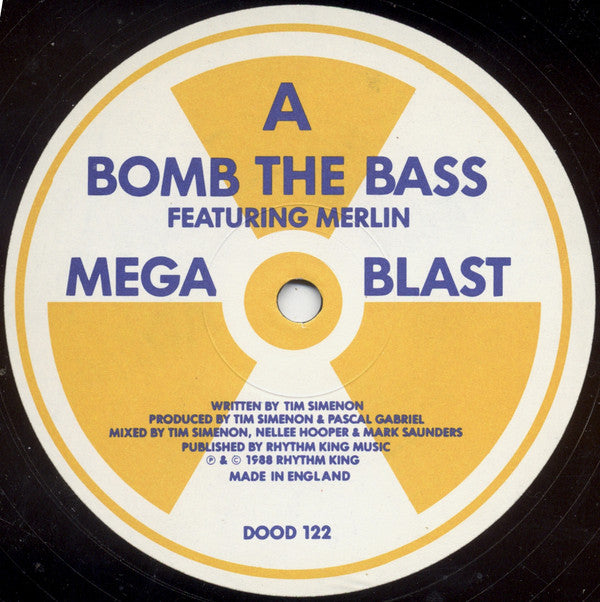 Bomb The Bass : Megablast / Don't Make Me Wait (12", Single, Yel)