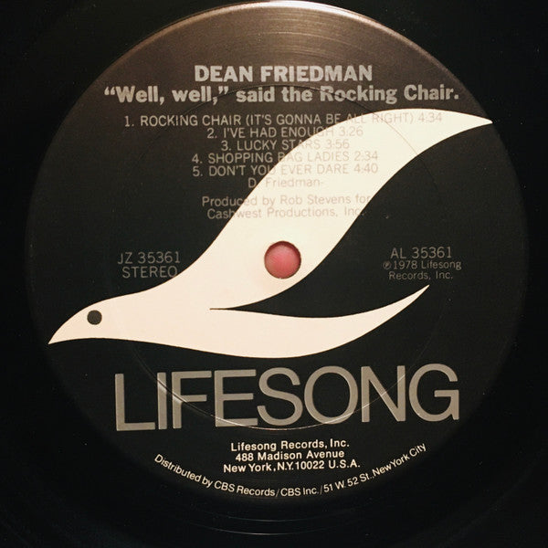 Dean Friedman : "Well, Well," Said The Rocking Chair. (LP, Album, San)