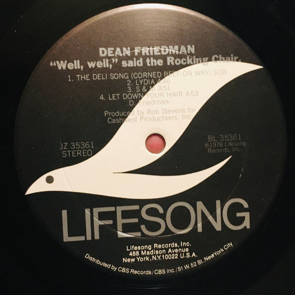 Dean Friedman : "Well, Well," Said The Rocking Chair. (LP, Album, San)