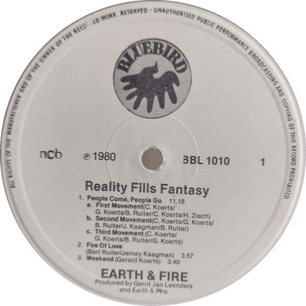 Earth And Fire : Reality Fills Fantasy (LP, Album, RE)