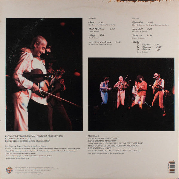 Stéphane Grappelli / David Grisman : Live (LP, Album, Gat)