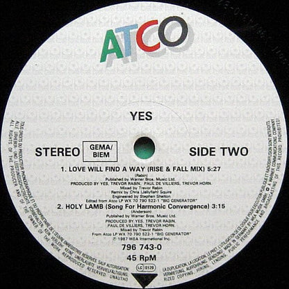 Yes : Love Will Find A Way (12")