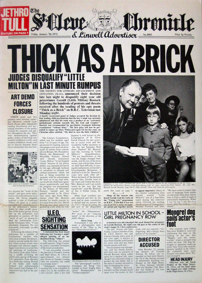 Jethro Tull : Thick As A Brick (LP, Album)