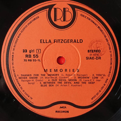 Ella Fitzgerald : Memories (LP, Comp)