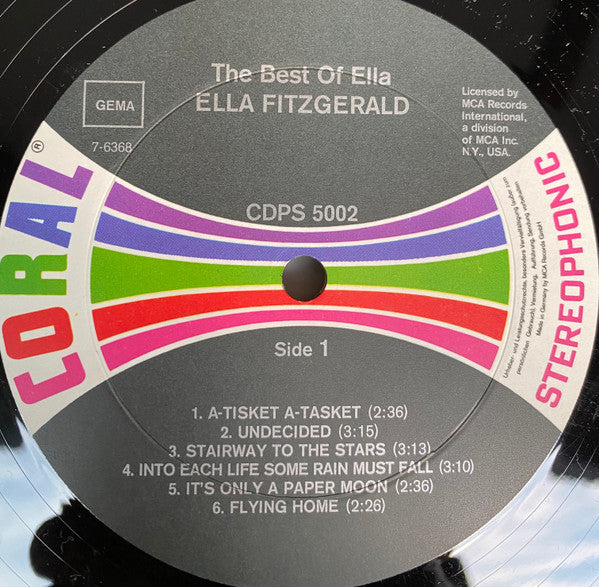 Ella Fitzgerald : The Best Of (LP, Comp)