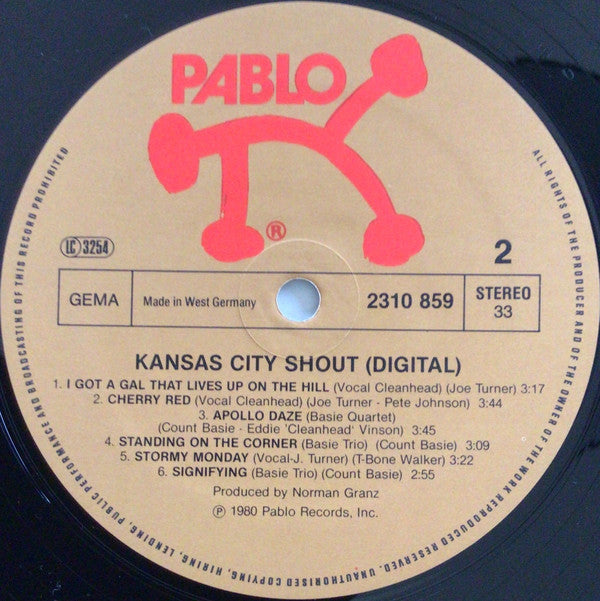 Count Basie, Big Joe Turner, Eddie "Cleanhead" Vinson : Kansas City Shout (LP, Album)