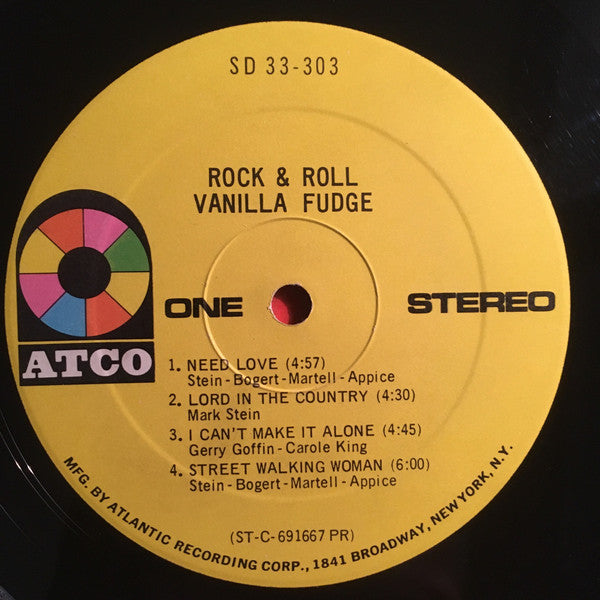 Vanilla Fudge : Rock & Roll (LP, Album, PR)