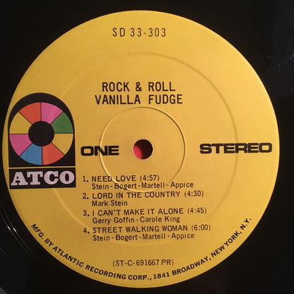 Vanilla Fudge : Rock & Roll (LP, Album, PR)