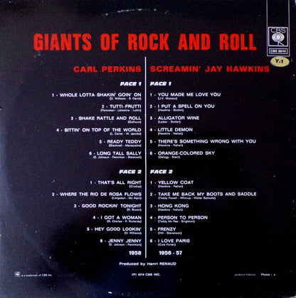 Carl Perkins, Screamin' Jay Hawkins : Giants Of Rock And Roll (2xLP, Comp)