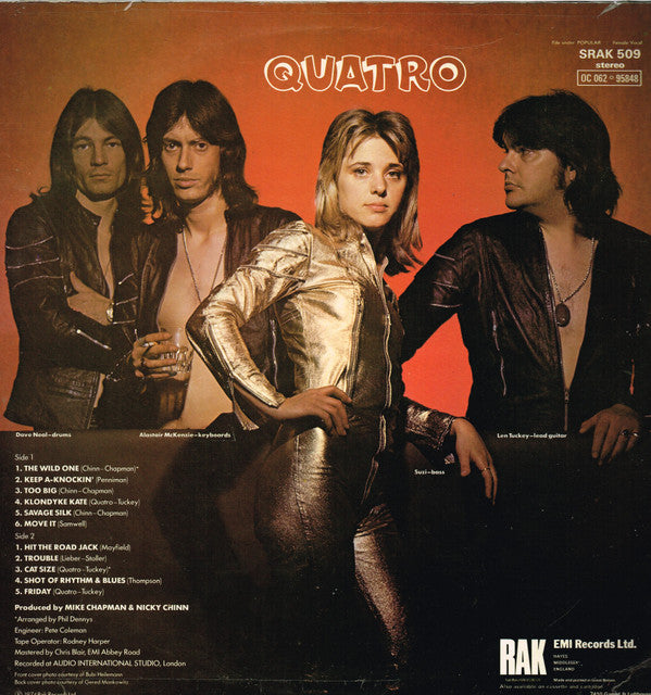 Suzi Quatro : Quatro (LP, Album, Lam)