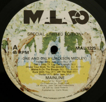 Main Line : One And Only (The Jackson Medley) (12", S/Sided, Ltd, Mixed)