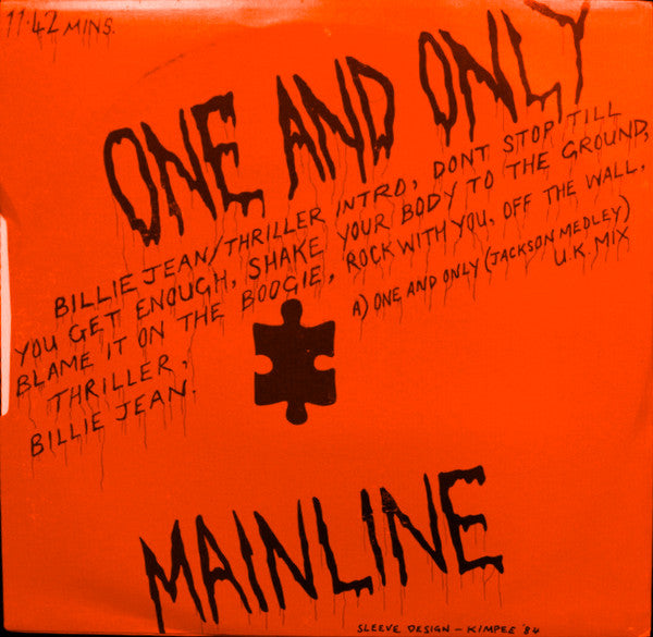 Main Line : One And Only (The Jackson Medley) (12", S/Sided, Ltd, Mixed)