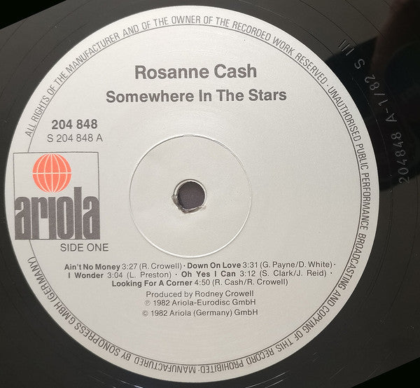 Rosanne Cash : Somewhere In The Stars (LP, Album)