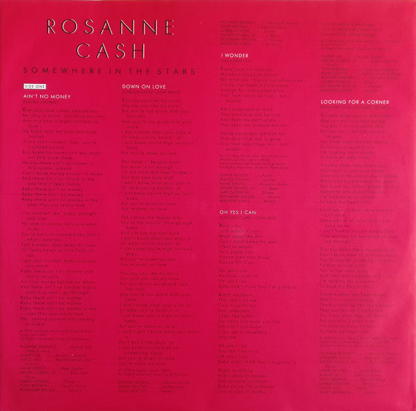Rosanne Cash : Somewhere In The Stars (LP, Album)