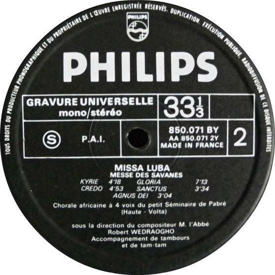 Les Troubadours Du Roi Baudouin : Missa Luba - Messe Des Savanes (De La Bande Originale Du Film "If..." "Sanctus") (LP, Album)