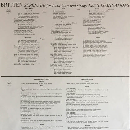 Benjamin Britten / Peter Pears, Barry Tuckwell, London Symphony Orchestra, English Chamber Orchestra, Benjamin Britten : Serenade For Tenor, Horn And Strings / Les Illuminations (LP, Album)