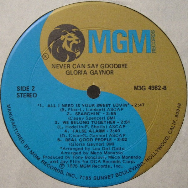 Gloria Gaynor : Never Can Say Goodbye (LP, Album, P/Mixed)