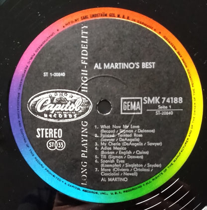 Al Martino : Al Martino's Best (LP, Comp)