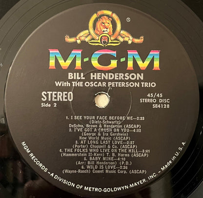 Bill Henderson (3) With The Oscar Peterson Trio : Bill Henderson With The Oscar Peterson Trio (LP)
