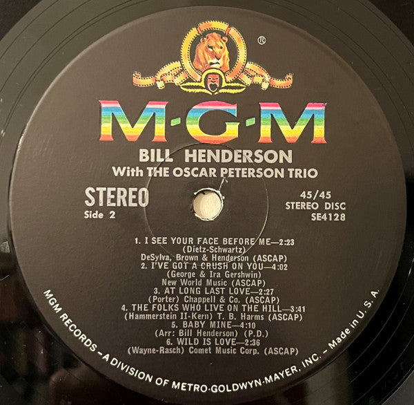Bill Henderson (3) With The Oscar Peterson Trio : Bill Henderson With The Oscar Peterson Trio (LP)
