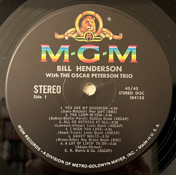 Bill Henderson (3) With The Oscar Peterson Trio : Bill Henderson With The Oscar Peterson Trio (LP)