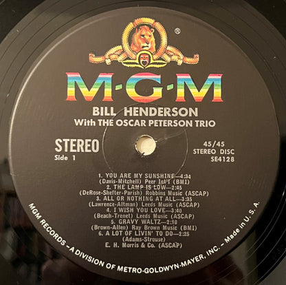 Bill Henderson (3) With The Oscar Peterson Trio : Bill Henderson With The Oscar Peterson Trio (LP)
