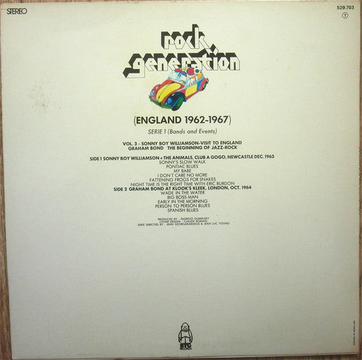 Sonny Boy Williamson (2) / Graham Bond : Rock Generation Vol. 3 - Sonny Boy Williamson Visit To England / Graham Bond The Beginning Of Jazz-Rock (LP, Comp)