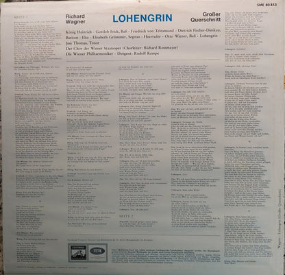 Richard Wagner, Elisabeth Grümmer, Dietrich Fischer-Dieskau · Gottlob Frick, Jess Thomas · Otto Wiener, Wiener Staatsopernchor, Wiener Philharmoniker, Rudolf Kempe : Lohengrin (Großer Querschnitt) (LP)