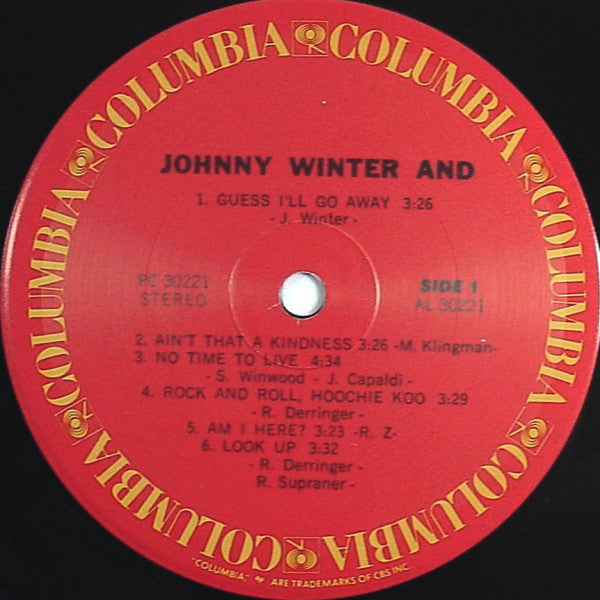 Johnny Winter And : Johnny Winter And (LP, Album, RE)