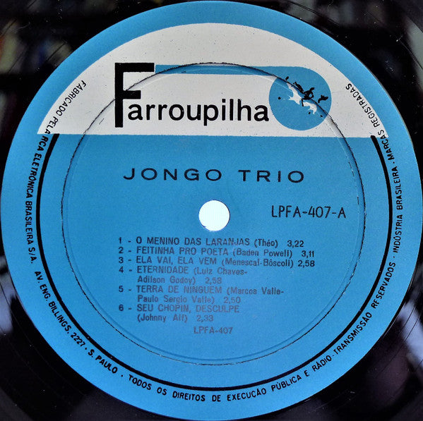 Jongo Trio : Jongo Trio (LP, Album, Mono)