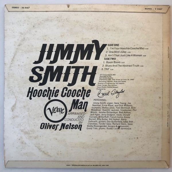 Jimmy Smith  Arranged And Conducted By Oliver Nelson : Hoochie Cooche Man (LP, Album)