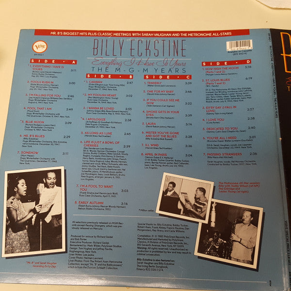 Billy Eckstine : Everything I Have Is Yours (The M-G-M Years) (2xLP, Comp)