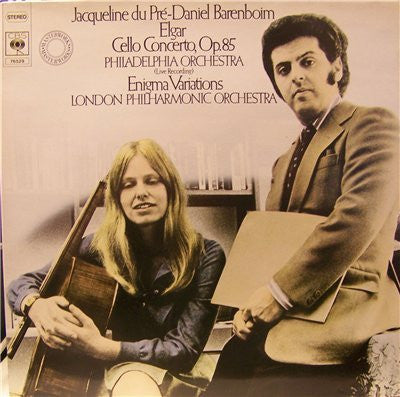 Sir Edward Elgar, Jacqueline du Pré, Daniel Barenboim, The Philadelphia Orchestra, London Philharmonic Orchestra : Cello Concerto, Op. 85 / Enigma Variations (LP)