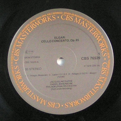Sir Edward Elgar, Jacqueline du Pré, Daniel Barenboim, The Philadelphia Orchestra, London Philharmonic Orchestra : Cello Concerto, Op. 85 / Enigma Variations (LP)