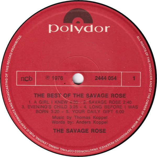 Savage Rose : The Best Of The Savage Rose (LP, Comp)